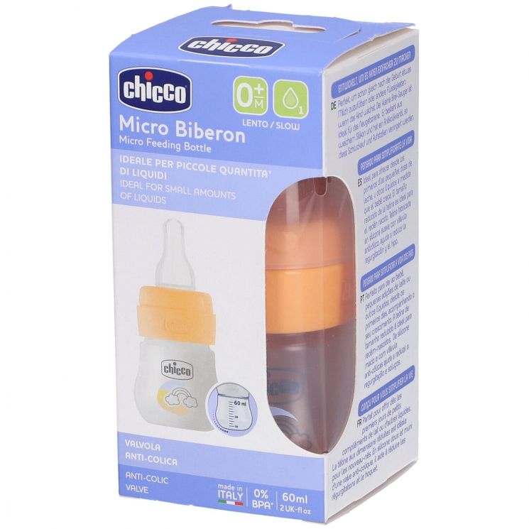 Chicco Micro Biberon 60 ml Silicone 0M+ Unisex